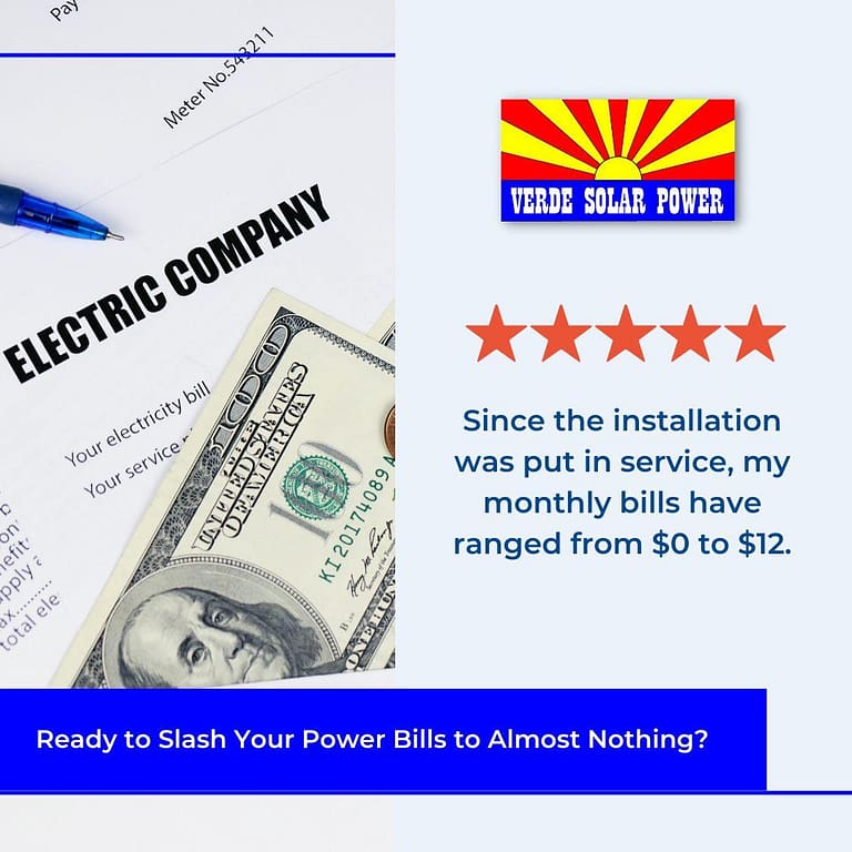 "Since the installation was put in service, my monthly bills have ranged from $0 to $12."