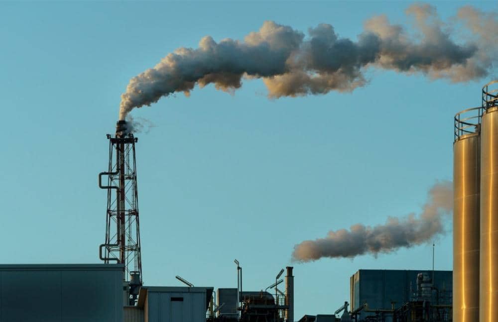 coal stacks from a power plant